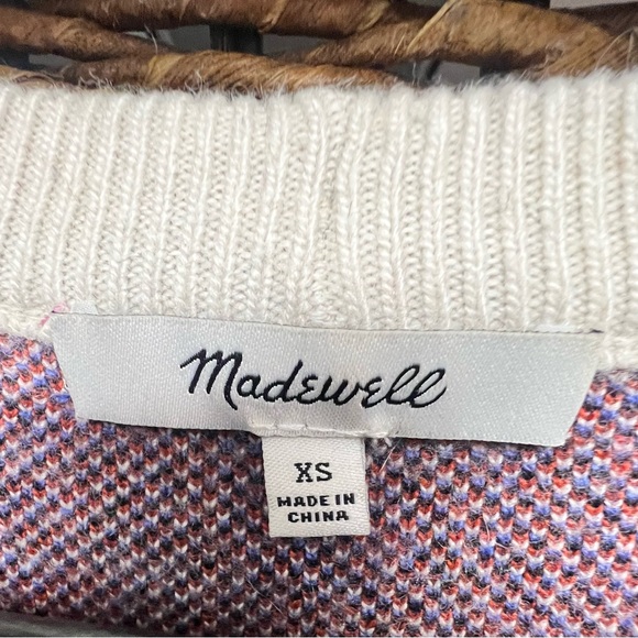 Maxwell-‎ Women's Cherry Pattern Sweater - Cream, Red, and Blue, XSmall - Picture 2 of 6